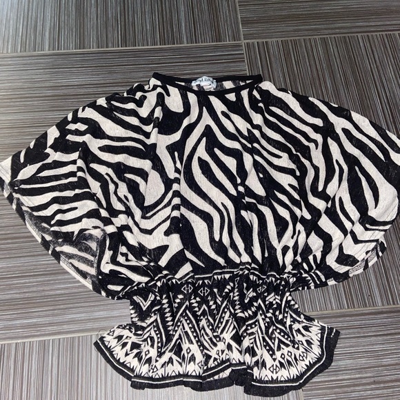 Joseph ribkoff blouse tunic black cream size 14 - Picture 2 of 3